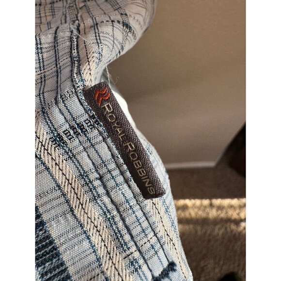 Royal Robbins Men's Blue Shirt Size L short sleeve collared button up relaxed - Picture 4 of 7